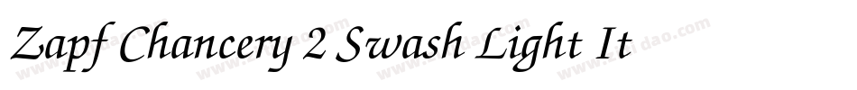 Zapf Chancery 2 Swash Light Italic字体转换